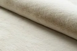 Tapis BUNNY cercle beige IMITATION DE FOURRURE DE LAPIN