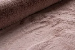 Tapis BUNNY cercle rose IMITATION DE FOURRURE DE LAPIN