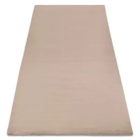 Tapis BUNNY taupe beige IMITATION DE FOURRURE DE LAPIN