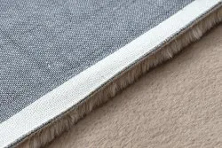 Tapis BUNNY taupe beige IMITATION DE FOURRURE DE LAPIN
