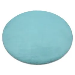 Tapis BUNNY cercle aqua bleu IMITATION DE FOURRURE DE LAPIN