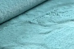 Tapis BUNNY cercle aqua bleu IMITATION DE FOURRURE DE LAPIN
