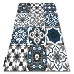 Tapis ALTER Porto fleurs bleu