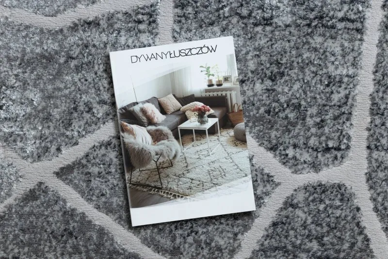 Dywan MEFE nowoczesny 2783 Marmur - Strukturalny, dwa poziomy runa ciemnoszary