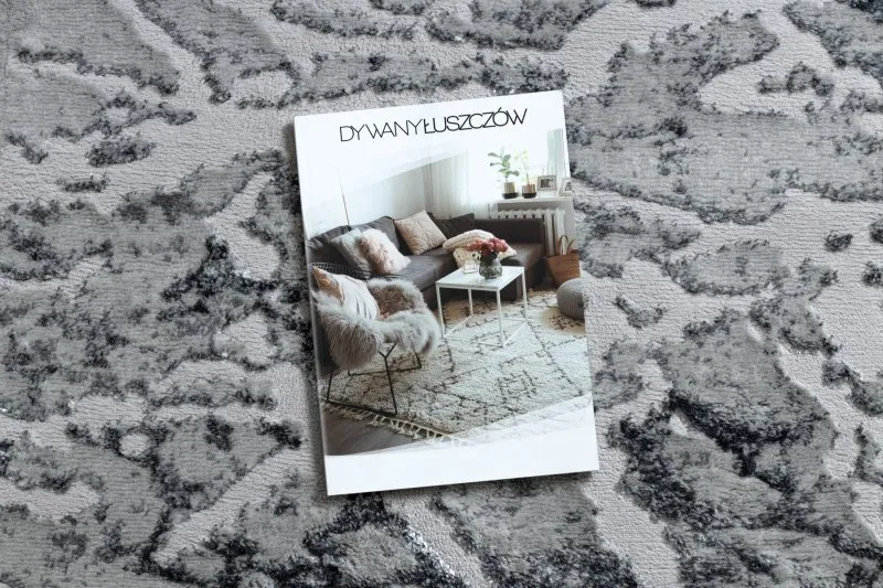 Dywan MEFE nowoczesny  6182 Beton - Strukturalny, dwa poziomy runa szary