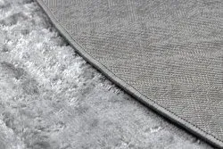 Tapis MEFE moderne Cercle 8722 Lignes vintage - Structural deux niveaux de molleton gris / blanc