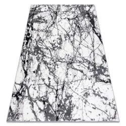 Tapis moderne COZY 8871 Marble, Marbre - Structural deux niveaux de molleton gris