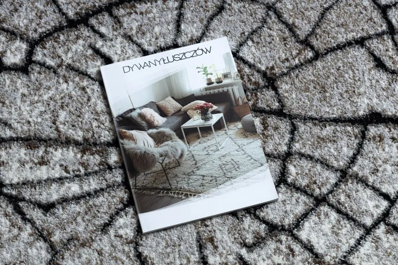 Dywan nowoczesny COZY 8875 Wood, pień - Strukturalny, dwa poziomy runa brązowy