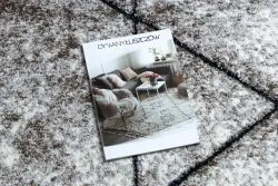 Dywan nowoczesny COZY 8872 Koło Wall, geometryczny, trójkąty - Strukturalny, dwa poziomy runa brązowy