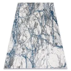 Tapis NOBLE moderne 9962 68 Marbre, calcul - Structural deux niveaux de molleton crème / bleu