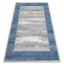 Tapis NOBLE moderne 1512 68 Cadre, grec vintage - Structural deux niveaux de molleton crème / bleu