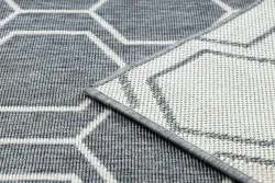 Tapis SPRING 20404332 Hexagone, à cordes, à boucles - gris