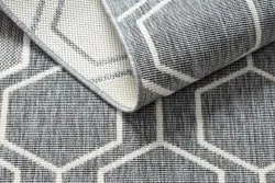 Tapis SPRING 20404332 Hexagone, à cordes, à boucles - gris