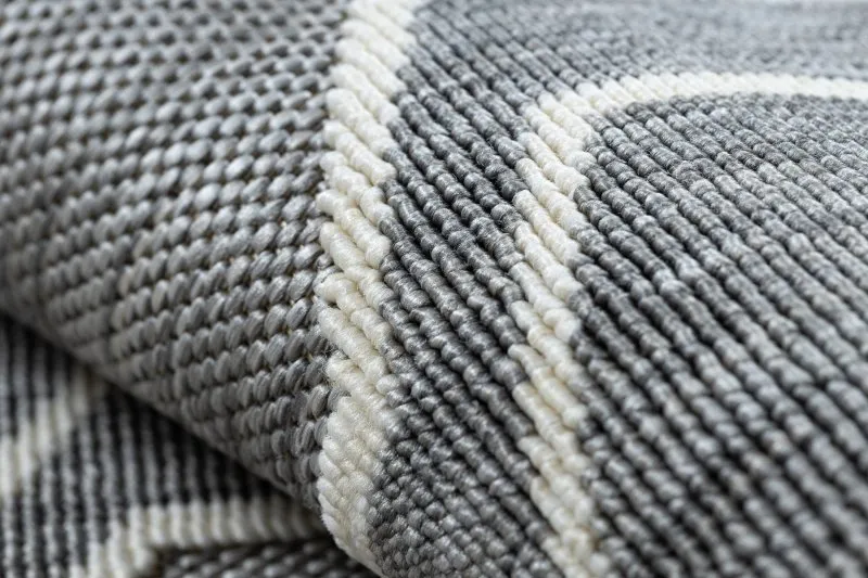 Tapis SPRING 20404332 Hexagone, à cordes, à boucles - gris