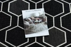 Tapis SPRING 20404993 Hexagone, à cordes, à boucles - noir