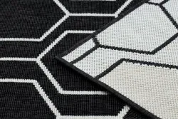 Tapis SPRING 20404993 Hexagone, à cordes, à boucles - noir