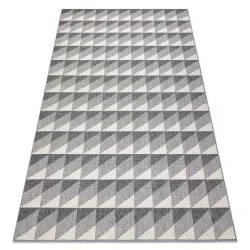Tapis SPRING 20406332 diamants triangles, à cordes, à boucles - gris
