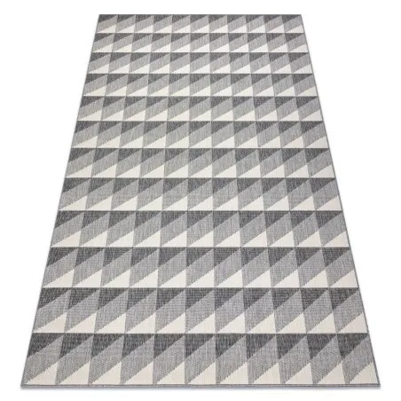 Tapis SPRING 20406332 diamants triangles, à cordes, à boucles - gris
