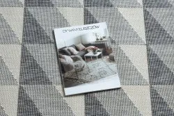 Tapis SPRING 20406332 diamants triangles, à cordes, à boucles - gris