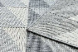 Tapis SPRING 20406332 diamants triangles, à cordes, à boucles - gris