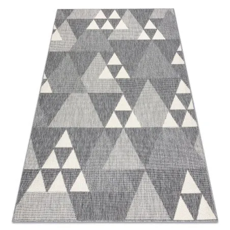 Tapis SPRING 20409332 triangles, à cordes, à boucles - gris