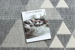 Tapis SPRING 20409332 triangles, à cordes, à boucles - gris