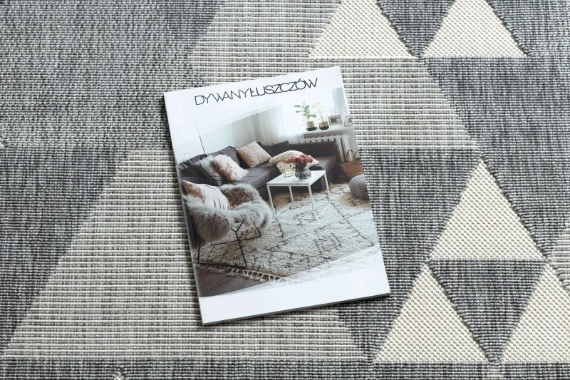 Tapis SPRING 20409332 triangles, à cordes, à boucles - gris