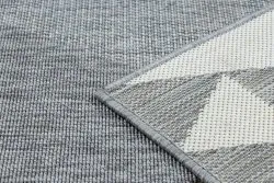 Tapis SPRING 20409332 triangles, à cordes, à boucles - gris