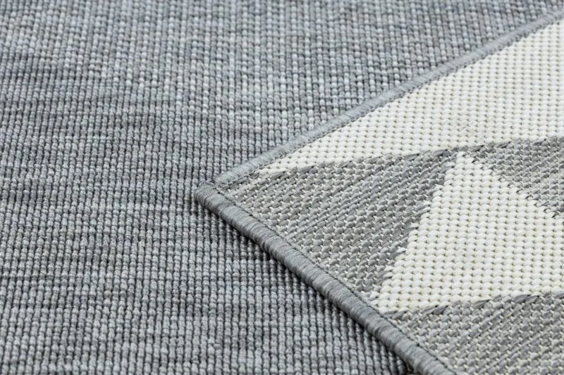 Tapis SPRING 20409332 triangles, à cordes, à boucles - gris