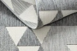 Tapis SPRING 20409332 triangles, à cordes, à boucles - gris