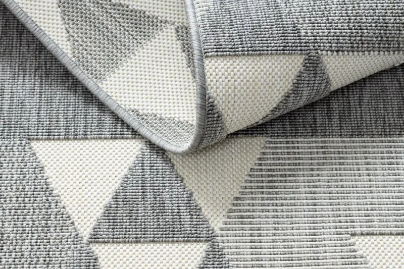 Tapis SPRING 20409332 triangles, à cordes, à boucles - gris
