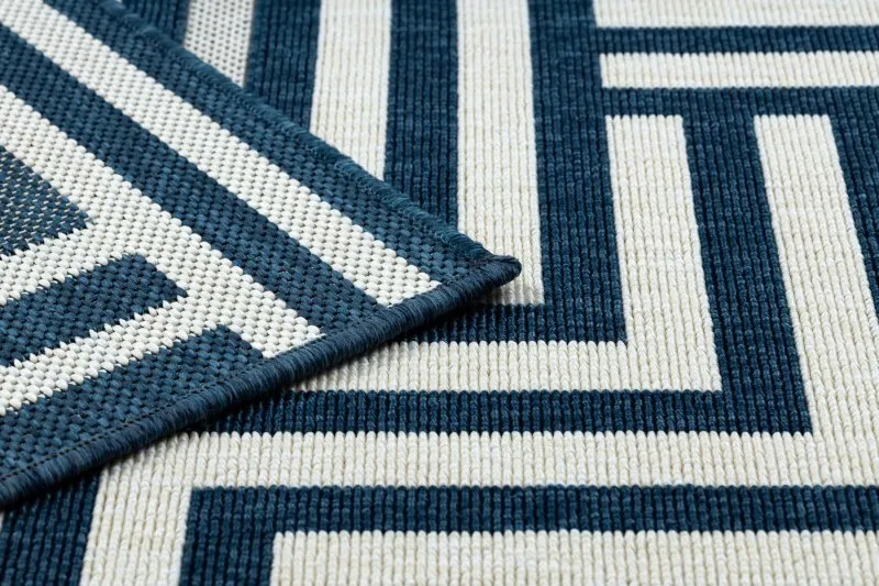Tapis SPRING 20421994 labyrinthe, à cordes, à boucles - sahne / bleu