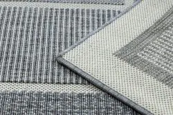 Tapis SPRING 20426332 carrés cadre à cordes, à boucles - gris