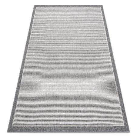 Tapis SPRING 20411332 Lignes, cadre à boucles - gris