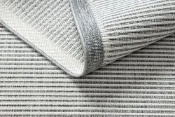 Tapis SPRING 20411332 Lignes, cadre à boucles - gris
