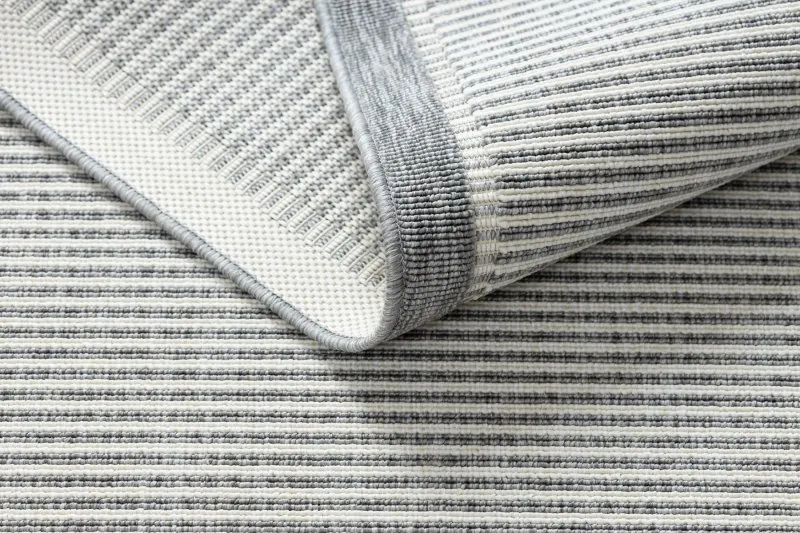 Tapis SPRING 20411332 Lignes, cadre à boucles - gris