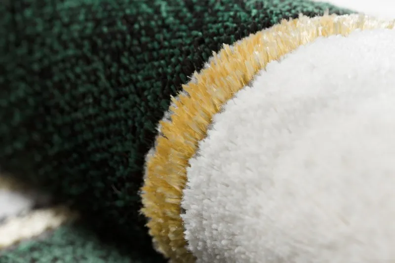 Dywan EMERALD ekskluzywny 1015 glamour, stylowy marmur, geometryczny butelkowa zieleń / złoty