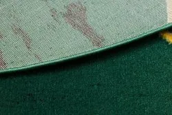 Dywan EMERALD ekskluzywny 1012 koło - glamour, stylowy marmur, geometryczny butelkowa zieleń / złoty