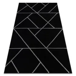 Tapis EMERALD exclusif 7543 glamour, élégant géométrique noir / argent