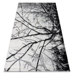 Tapis EMERALD exclusif 3820 glamour, élégant arbre argent