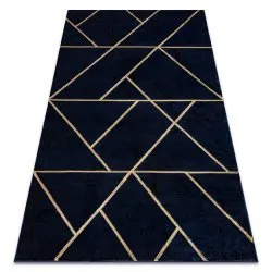 Tapis EMERALD exclusif 1012 glamour, élégant géométrique blu scuro / or