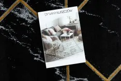 Dywan EMERALD ekskluzywny 2000 koło - glamour, stylowy marmur, geometryczny czarny / złoty