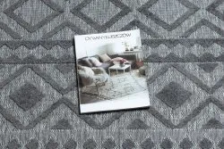 Dywan Strukturalny SOLE D3852 Boho, romby - płasko tkany szary