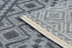 Dywan Strukturalny SOLE D3852 Boho, romby - płasko tkany szary