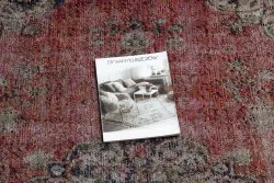 Tapis moderne MUNDO E0691 ornement, vintage extérieur rouge / beige