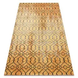 Tapis moderne MUNDO D5751 glamour extérieur orange / noir