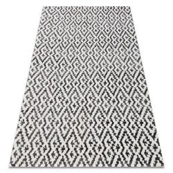 Tapis moderne MUNDO E0621 géométrique extérieur beige / noir