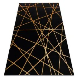 Tapis GLOSS moderne 406C 86 élégant, glamour, art déco, géométrique noir / or