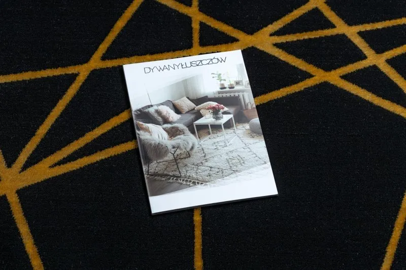 Tapis GLOSS moderne 406C 86 élégant, glamour, art déco, géométrique noir / or