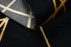Tapis GLOSS moderne 406C 86 élégant, glamour, art déco, géométrique noir / or